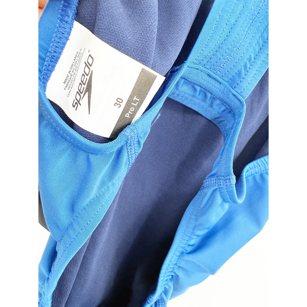 Speedo Pro LT One Piece Swimsuit Women size 30 Team Blue Racerback Athletic - Picture 6 of 8